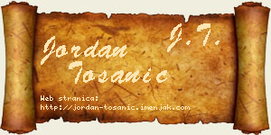 Jordan Tošanić vizit kartica